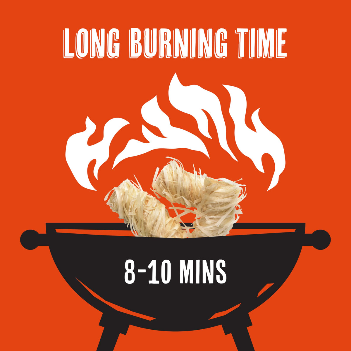 Grill Trade Fire Starter with wax for clean burn.