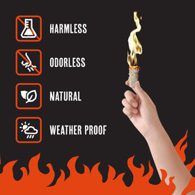 Grill Trade Fire Starter used in indoor fireplace for easy start.