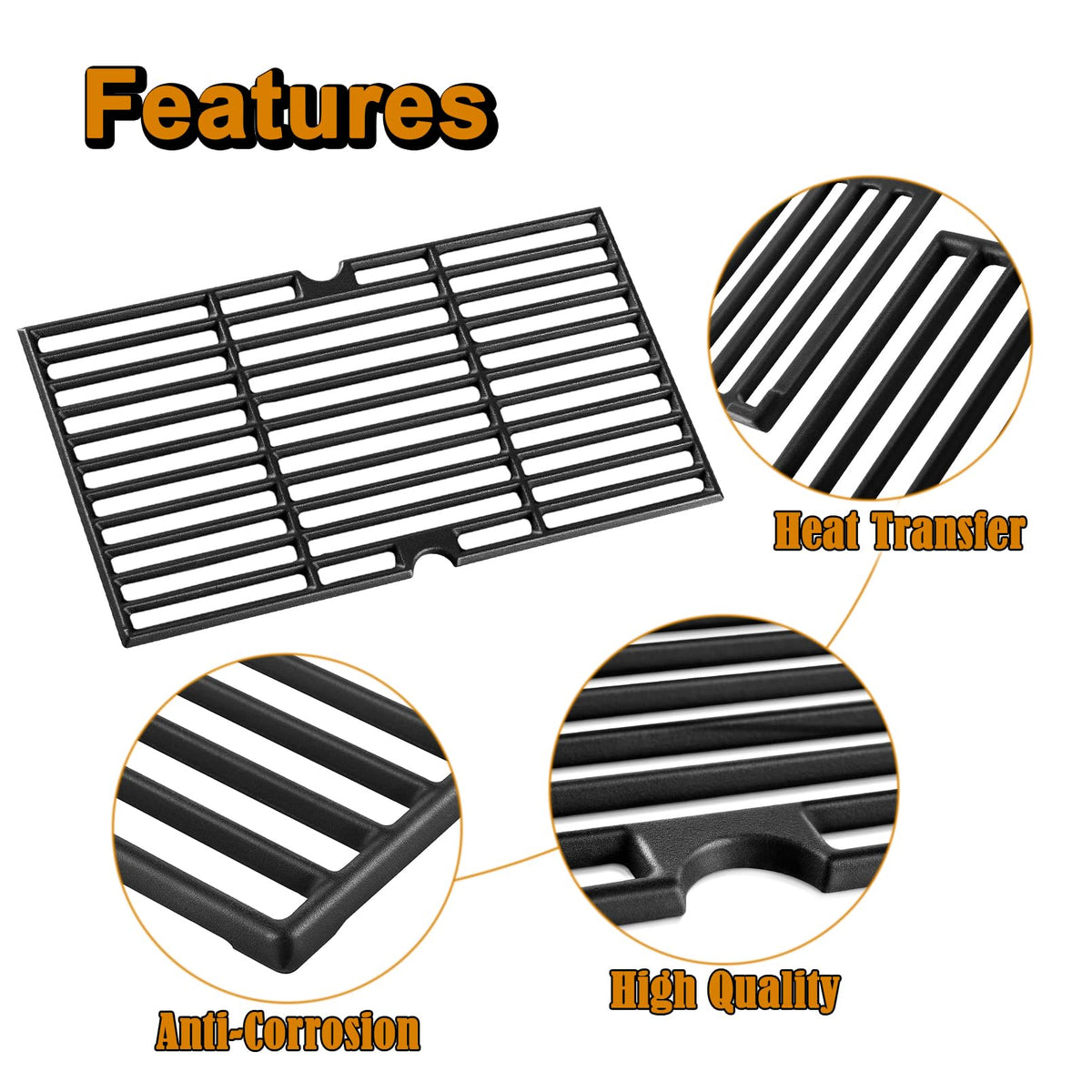 Grill Valueparts 463439915 grate compatible across Char-Broil models for versatile grilling