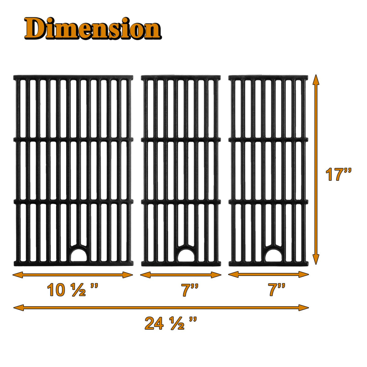 Grill Valueparts cast-iron grate narrow fits tight spaces with precise searing control