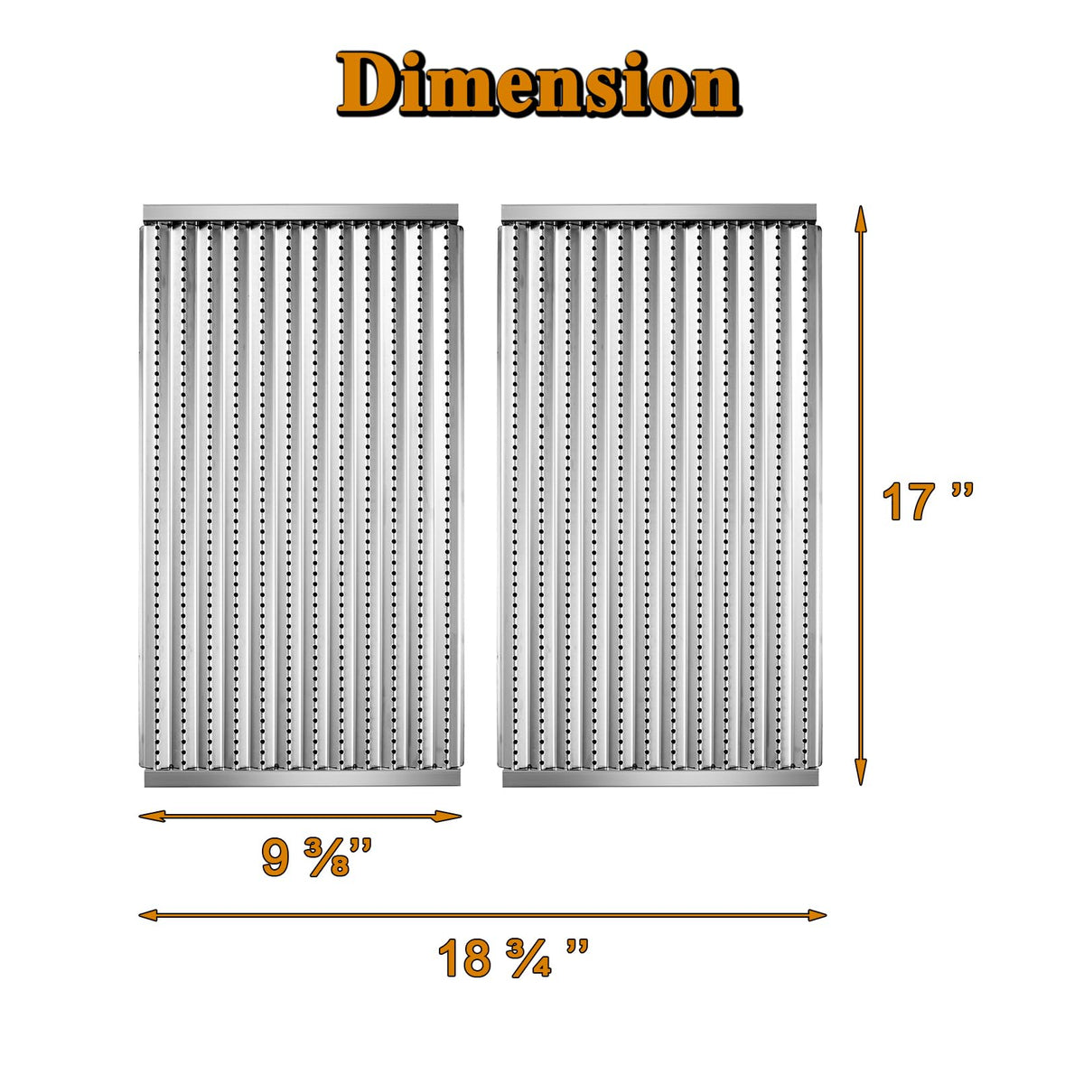 Grill Valueparts emitter plates feature stainless steel construction for rust resistance and longevity.