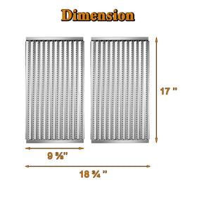 Grill Valueparts emitter plates feature stainless steel construction for rust resistance and longevity.