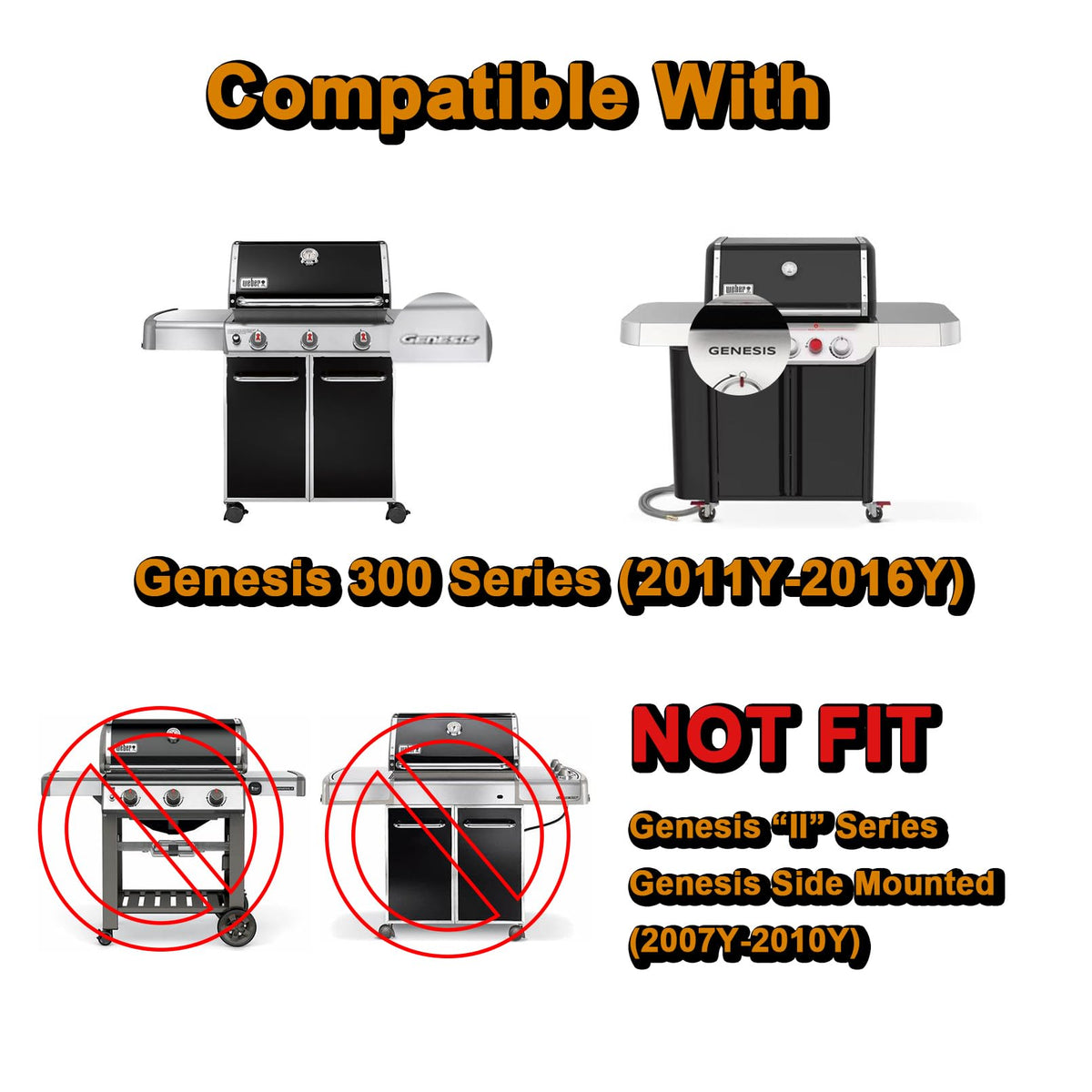Grill Valueparts Genesis E-330 heat deflectors protect burners for cleaner grilling.