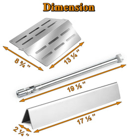 Grill Valueparts Genesis E-330 sear burner tube ensures consistent flame.