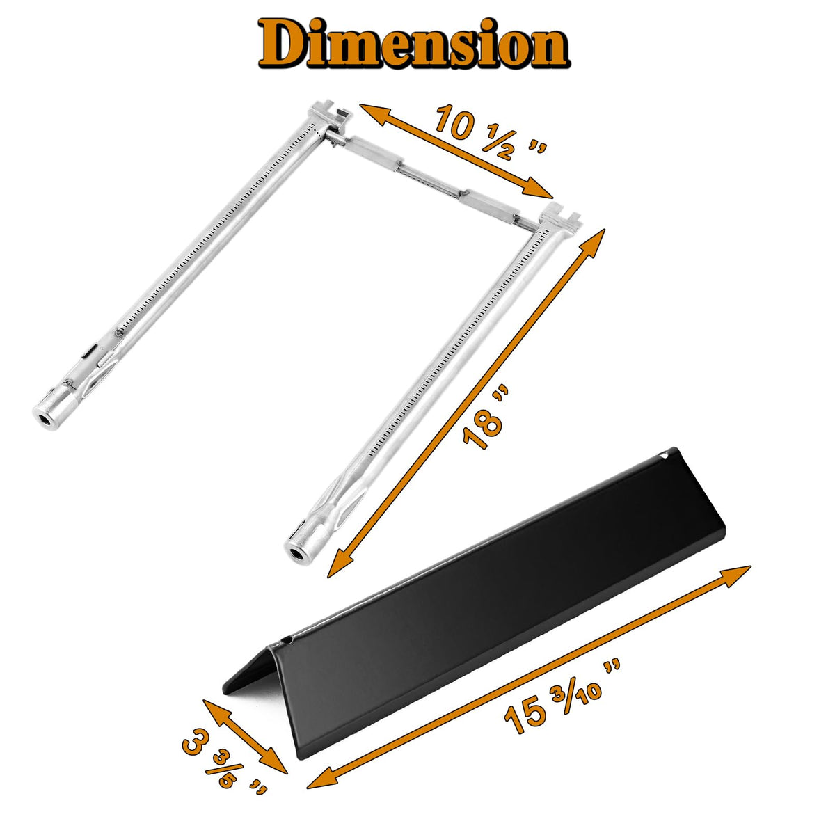 Grill Valueparts Spirit E210 burner tube kit protects burners from grease