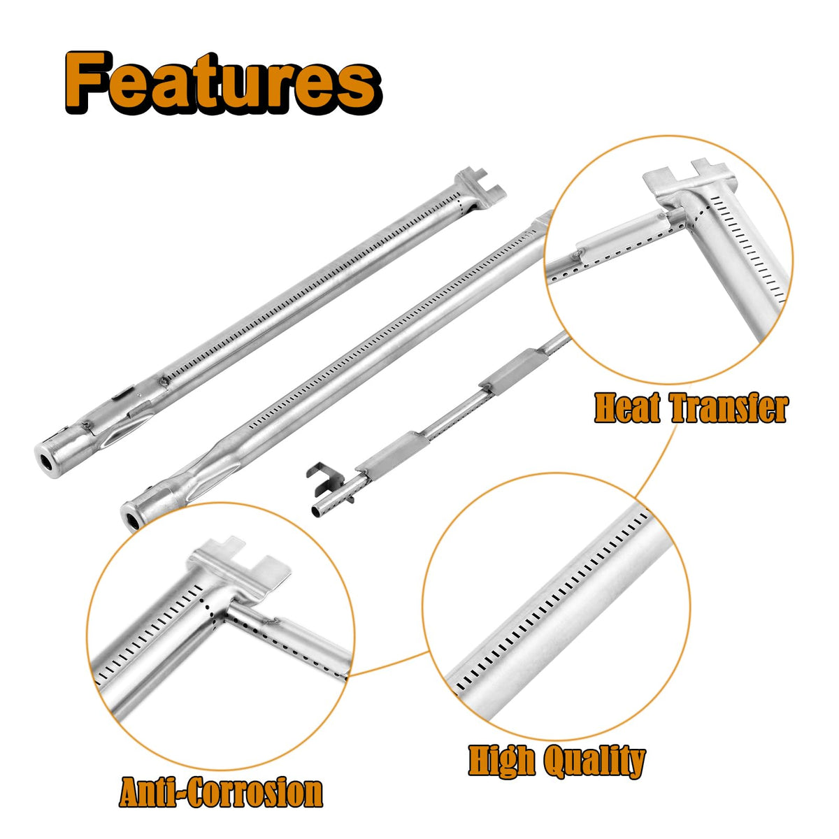 Grill Valueparts Spirit E-210 triple pack includes flavorizer bars and burner tubes