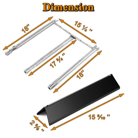 Grill Valueparts Spirit II E-310 main burner tubes showcase durable porcelain-steel construction