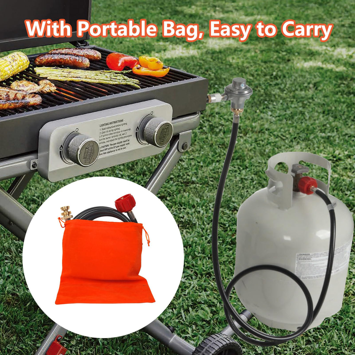 GrillAce 1lb-to-20lb converter end connectors for secure fit
