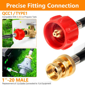 GrillAce brass quick-connectors provide leak-resistant connections for outdoors