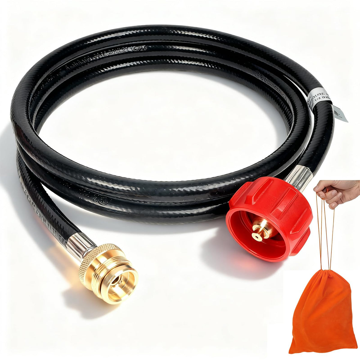 GrillAce propane adapter with 6ft hose for extended grilling