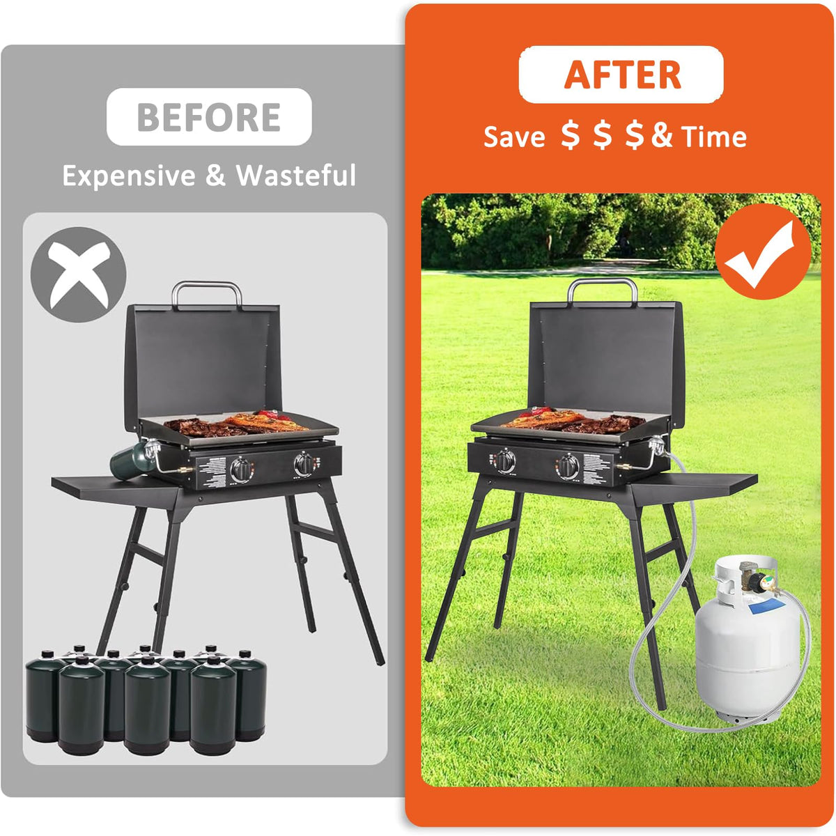 GrillAce Weber Q compatibility hose expands grilling setup options