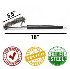 Grillaholics Essentials brush safe-use design supports comfortable handling.