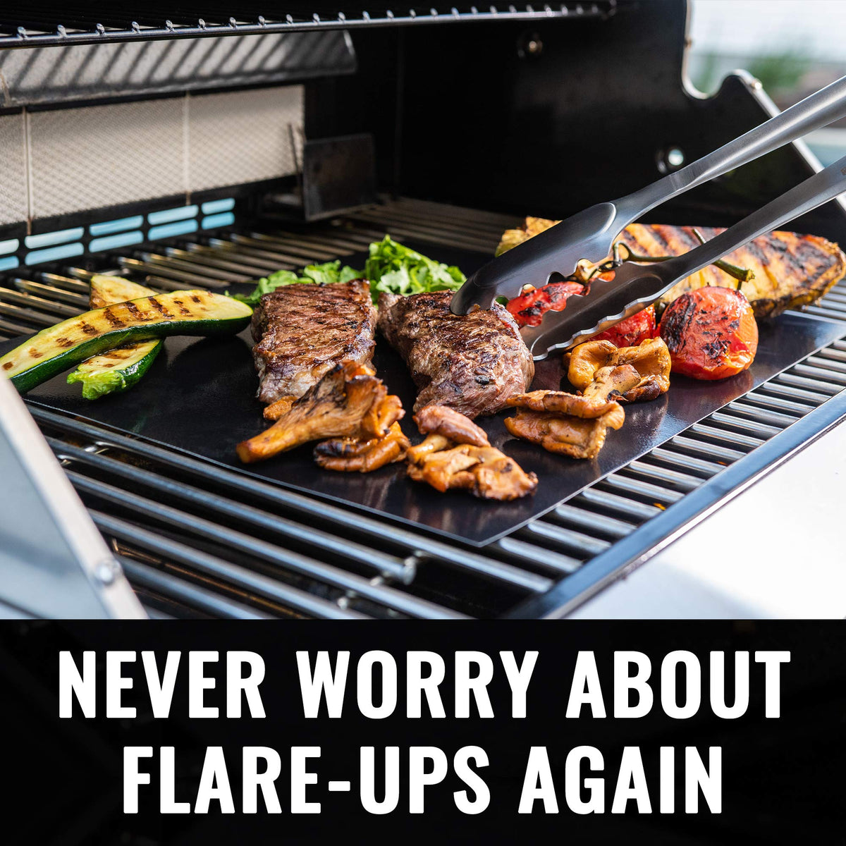 Grillaholics grill-mats work with any grill type, from gas to charcoal.