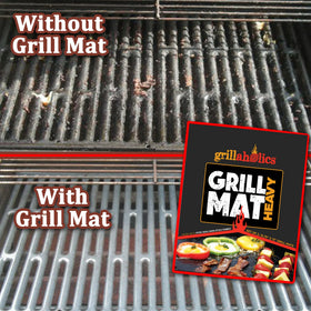 Grillaholics premium finish on grill-mats delivers smooth nonstick performance.
