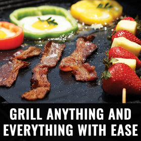 Two-mat set from Grillaholics provides consistent coverage for grilling.