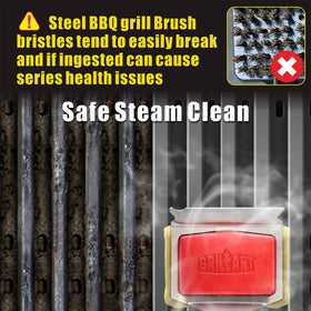 GRILLART compatible with charcoal, gas, porcelain, ceramic, cast iron, stainless grills