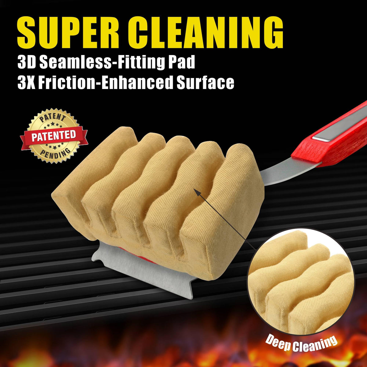 GRILLART heat-resistant StelFyber head for hot grills