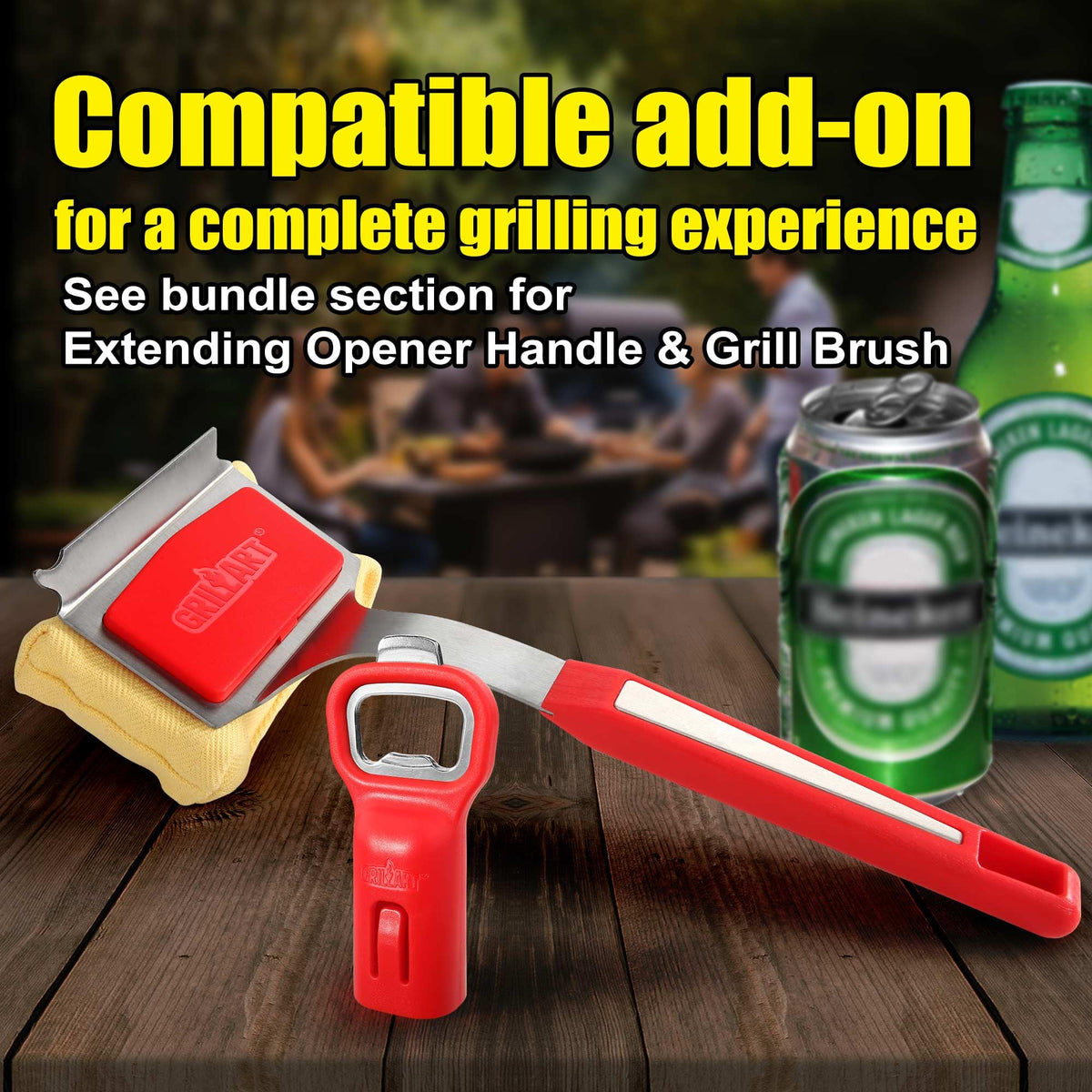 GRILLART red color adds visibility to your grill accessory