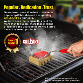 GRILLART removable cleaning pad is dishwasher-safe for easy reuse