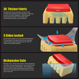 GRILLART seamless-fitting design wraps around grill bars for thorough cleaning