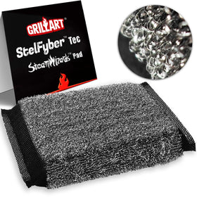 GRILLART SteamWizards replacement pad with nonmetal bristles for safe, easy grill maintenance