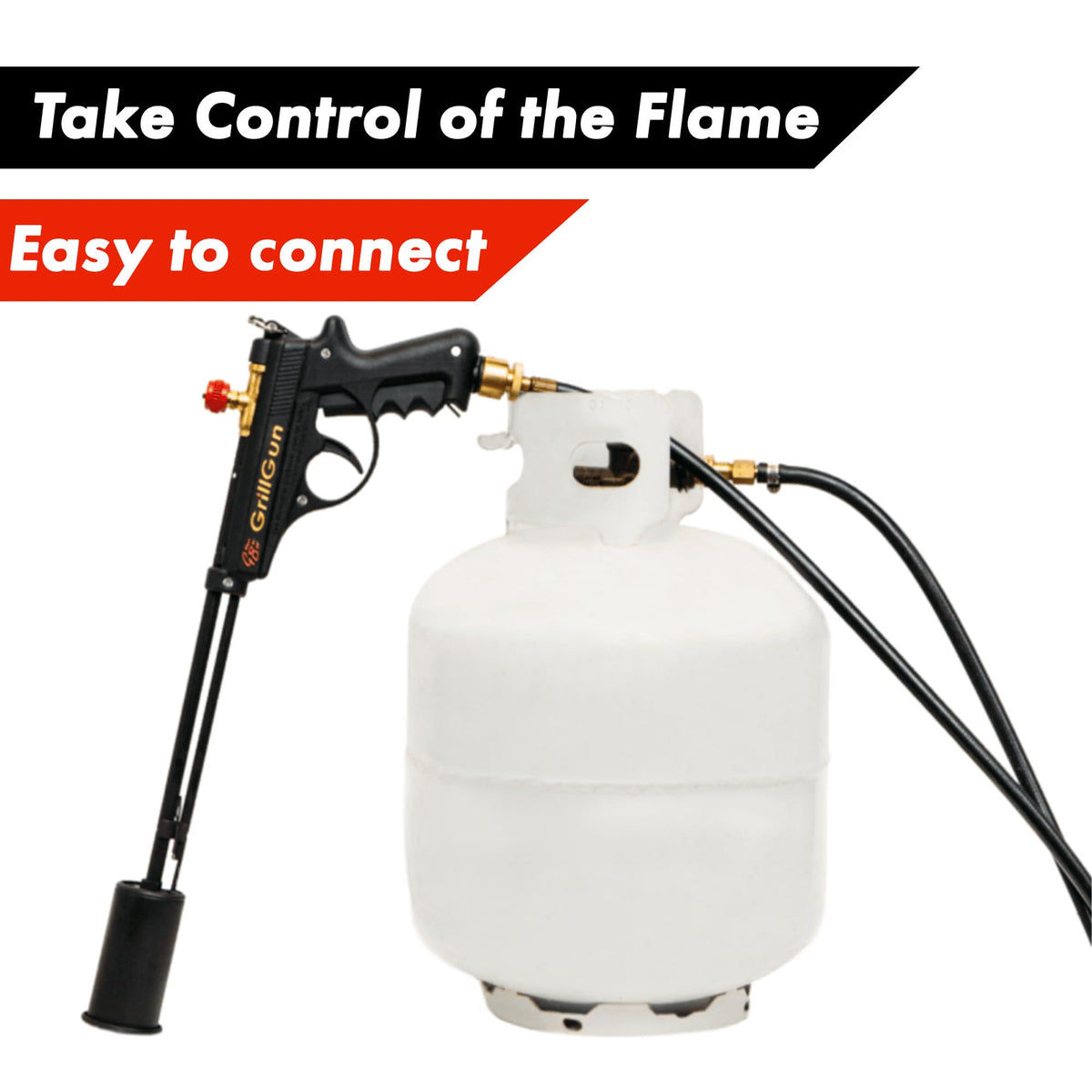 GRILLBLAZER 20lb tank extension supports uninterrupted grilling during long sessions.