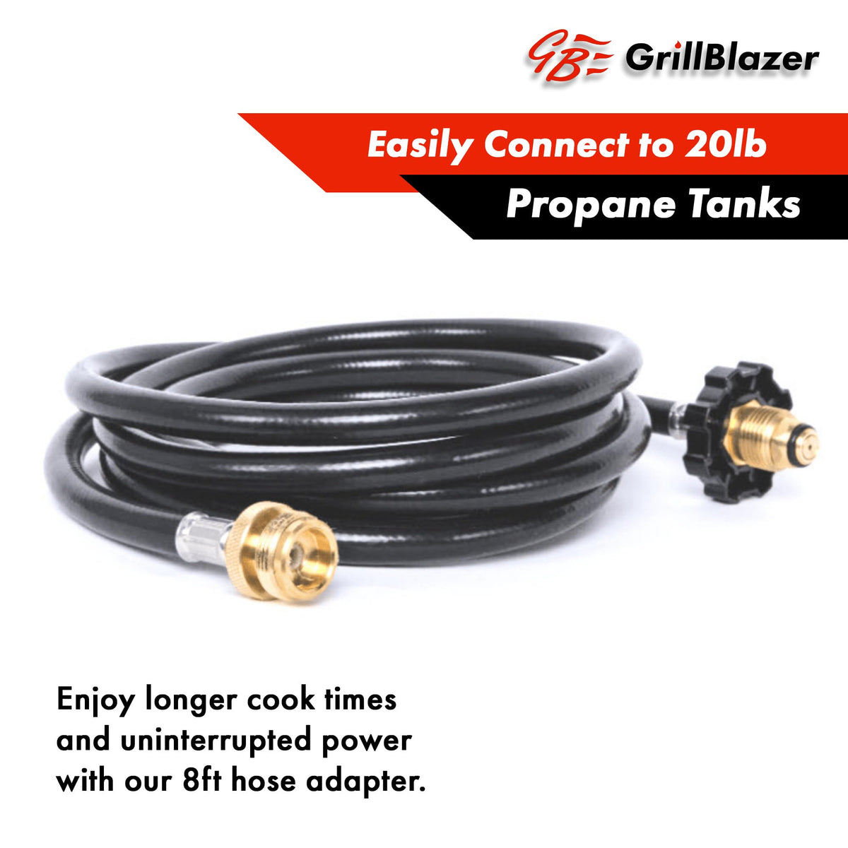 GRILLBLAZER CGA-600 adapter for quick, secure connection to a 20lb tank.