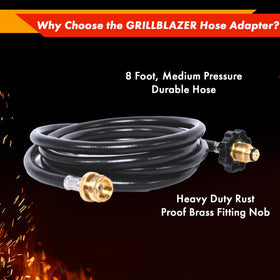 GRILLBLAZER hose compatible with GrillGun for versatile grilling and finishing tasks.