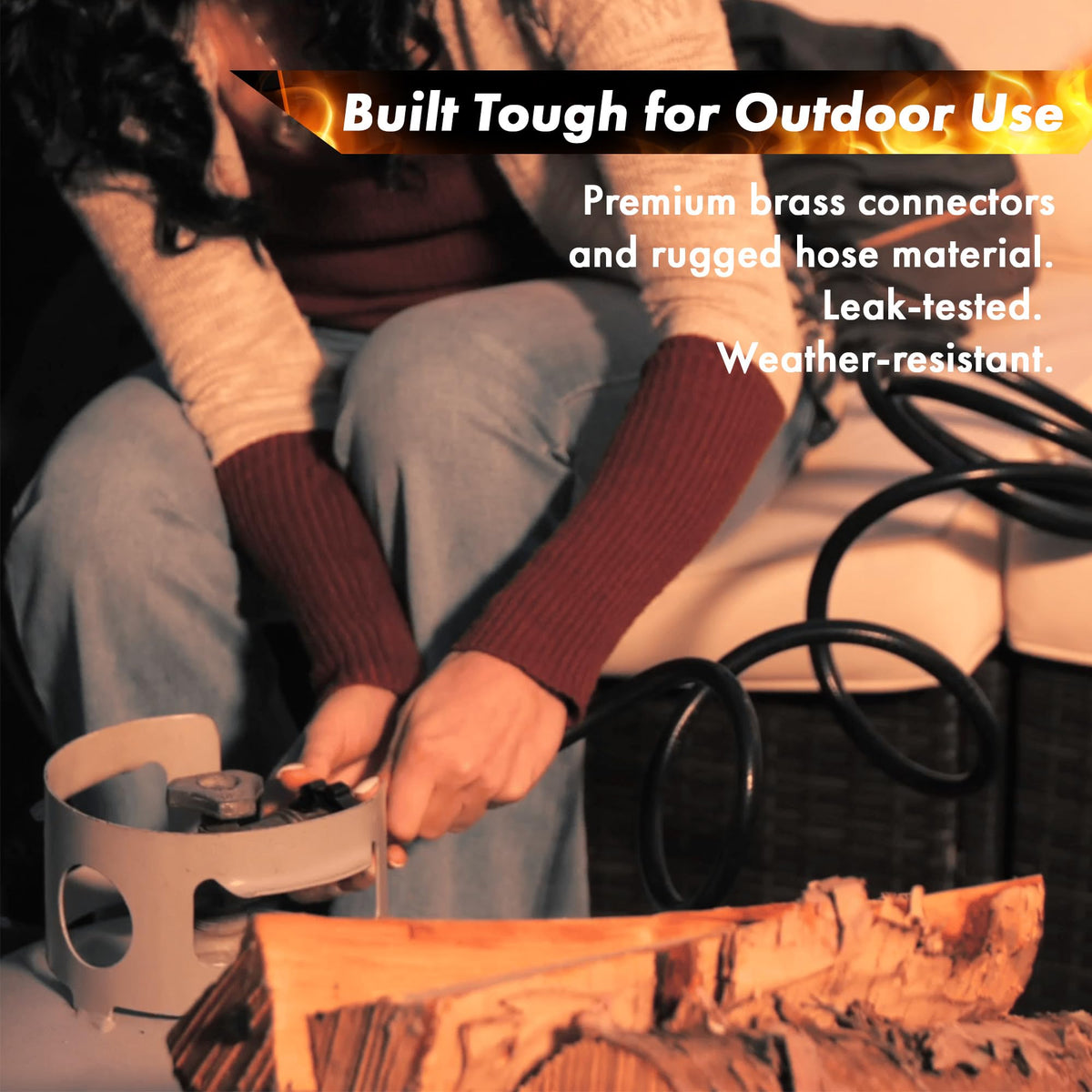 GRILLBLAZER heavy-duty brass fittings ensure leak-free performance and durability.