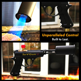 GRILLBLAZER Su-VGun stand-outdoor-firepit ready for campfires and bonfires with reliable flame.