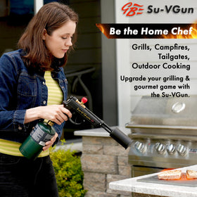 GRILLBLAZER Su-VGun stand-propane-connect supports hose-ready power for larger bottles.