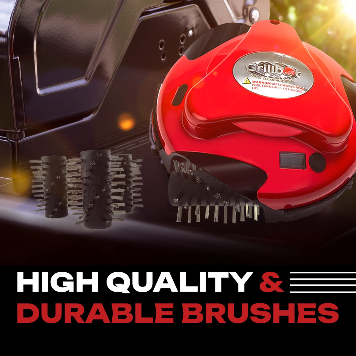 Durable Grillbot brushes withstand multiple cleaning cycles