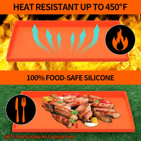 GrillChef heavy-duty silicone material preserves griddle surface against rust and scratches