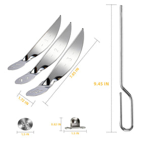 Grilleroy stainless steel construction highlights durability and rust resistance.