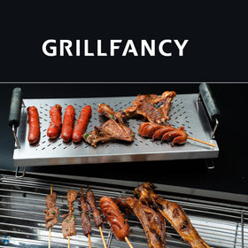GRILLFANCY durable stainless steel construction resists rust for long-lasting use.