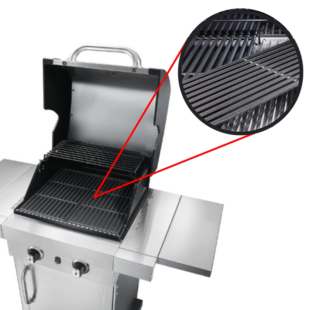 Grillflame 17-inch tru infrared grates pair for even heat and searing on Nexgrill and Charbroil