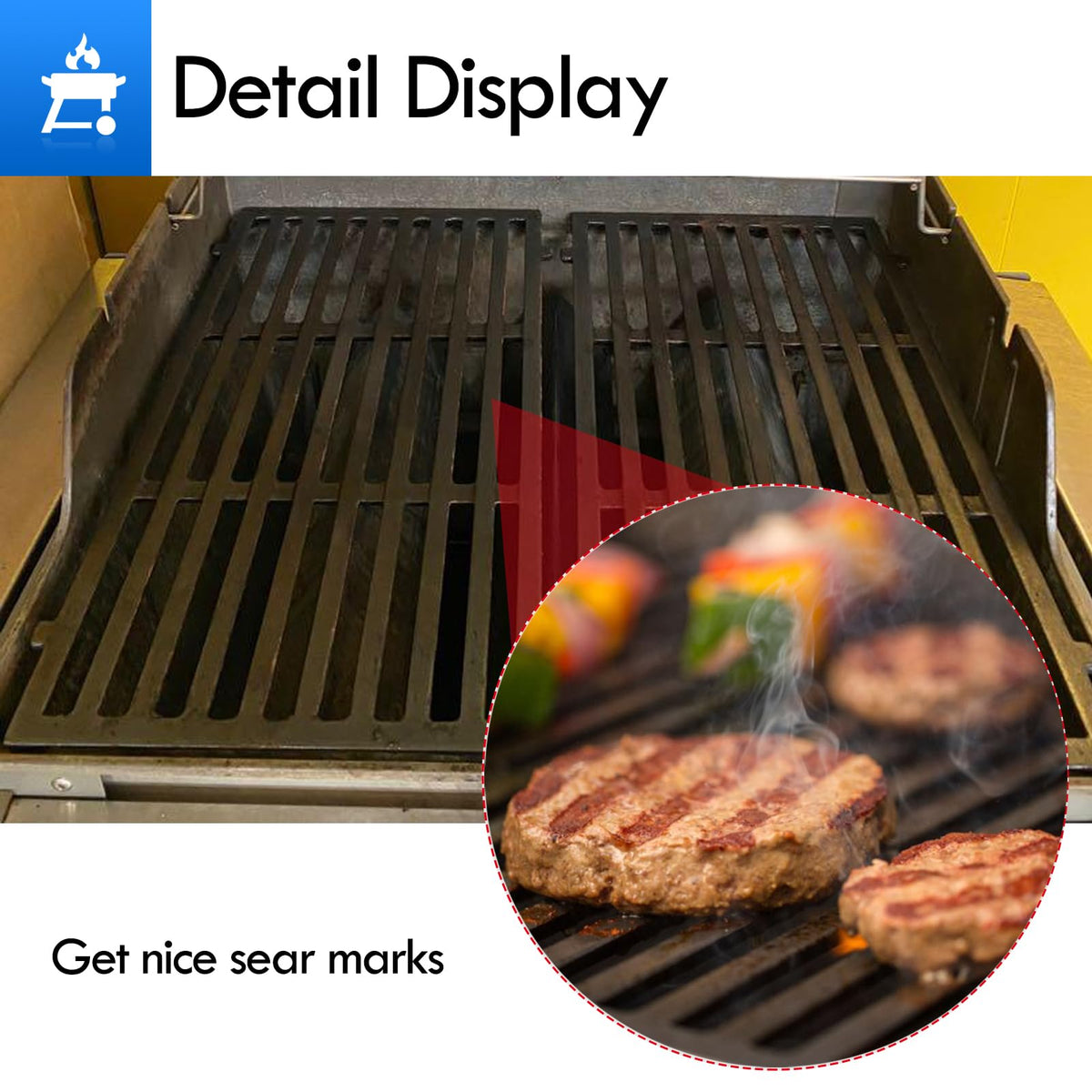 Cast iron with matte enamel resists chipping and maintains a steady sear.