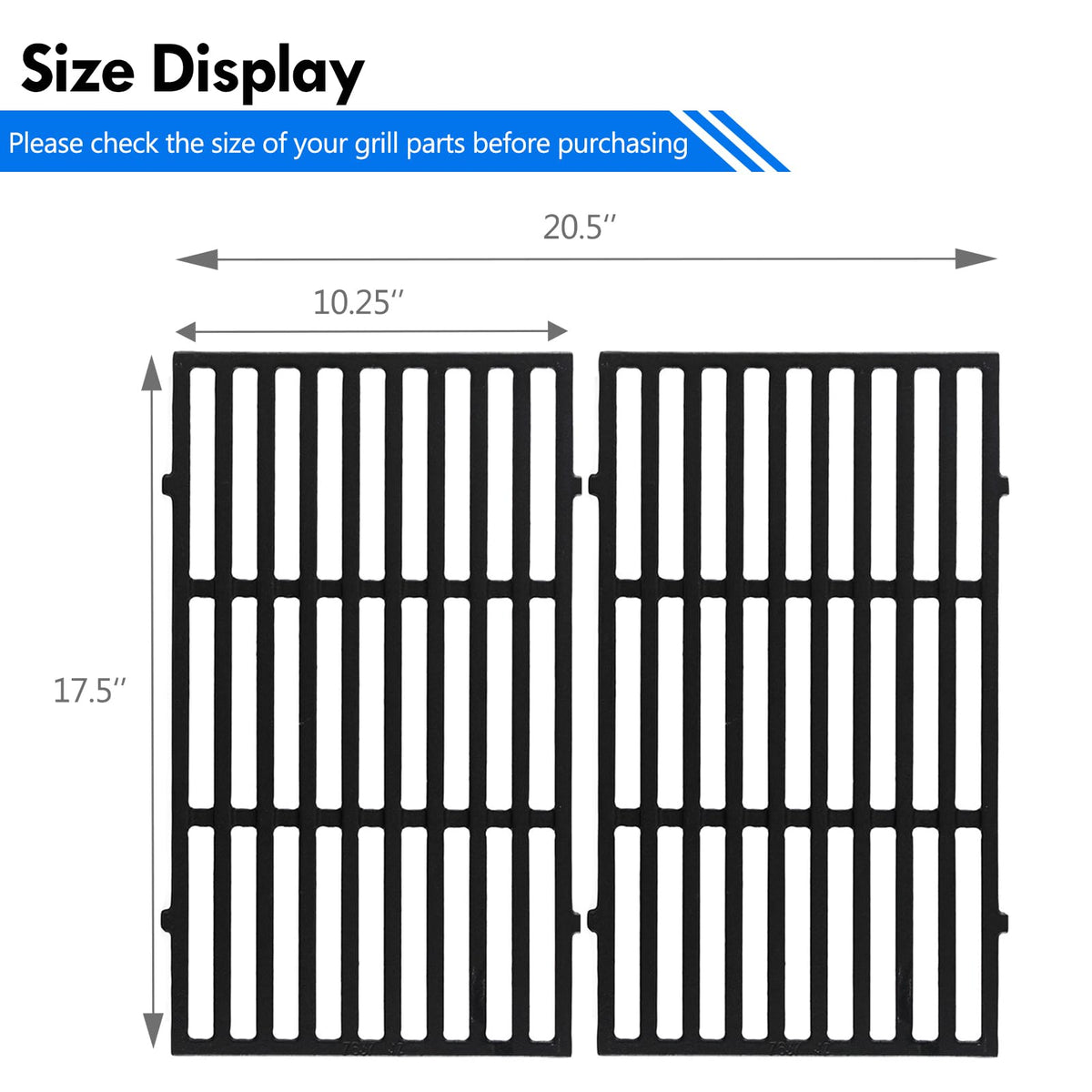 Replacement part showing matte enamel finish for steady heat distribution across two burners.
