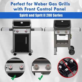Weber Spirit 200 series compatibility highlighted in the replacement grill grate image.