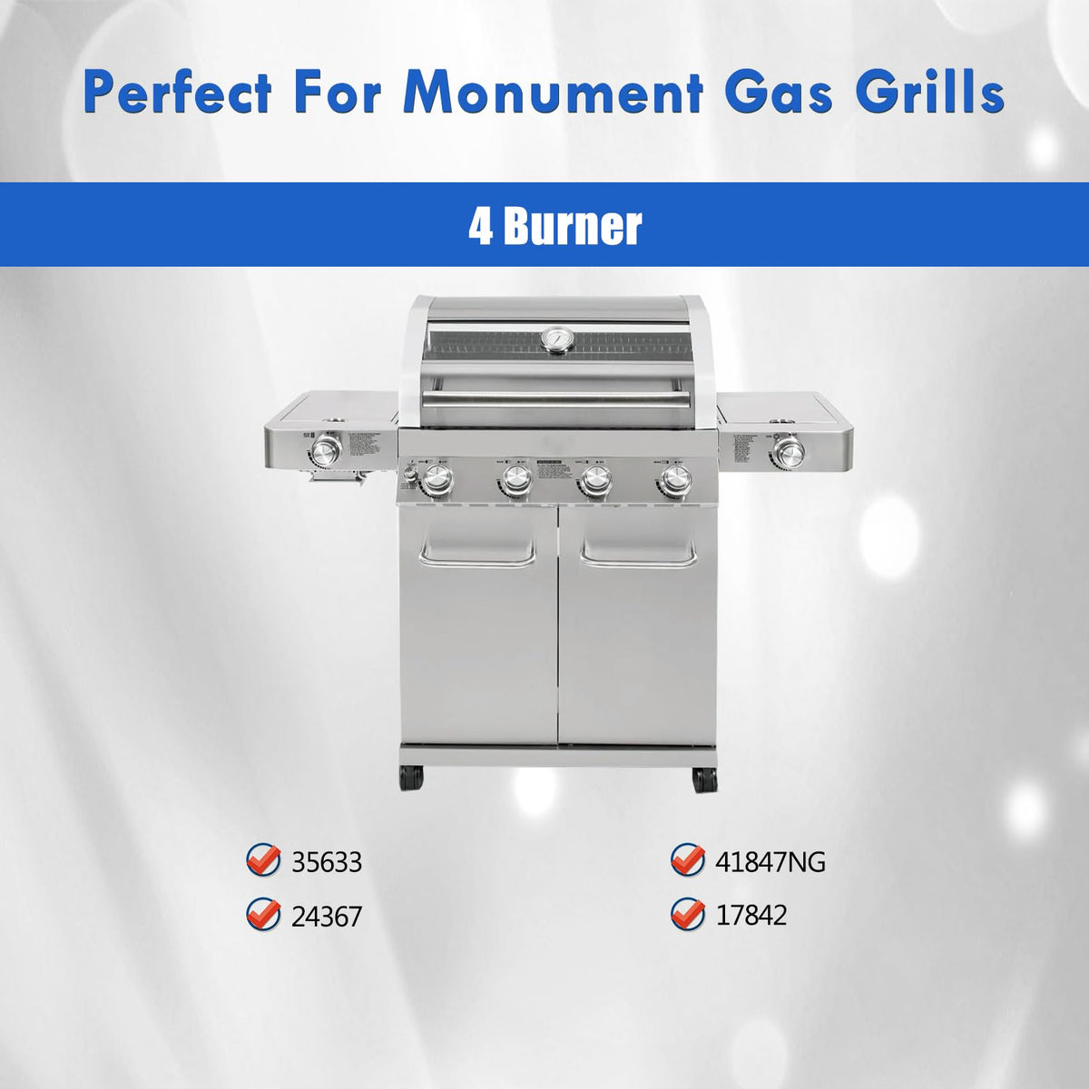 Grillflame Monument-compatible gas grill parts fit reliably for smooth replacements
