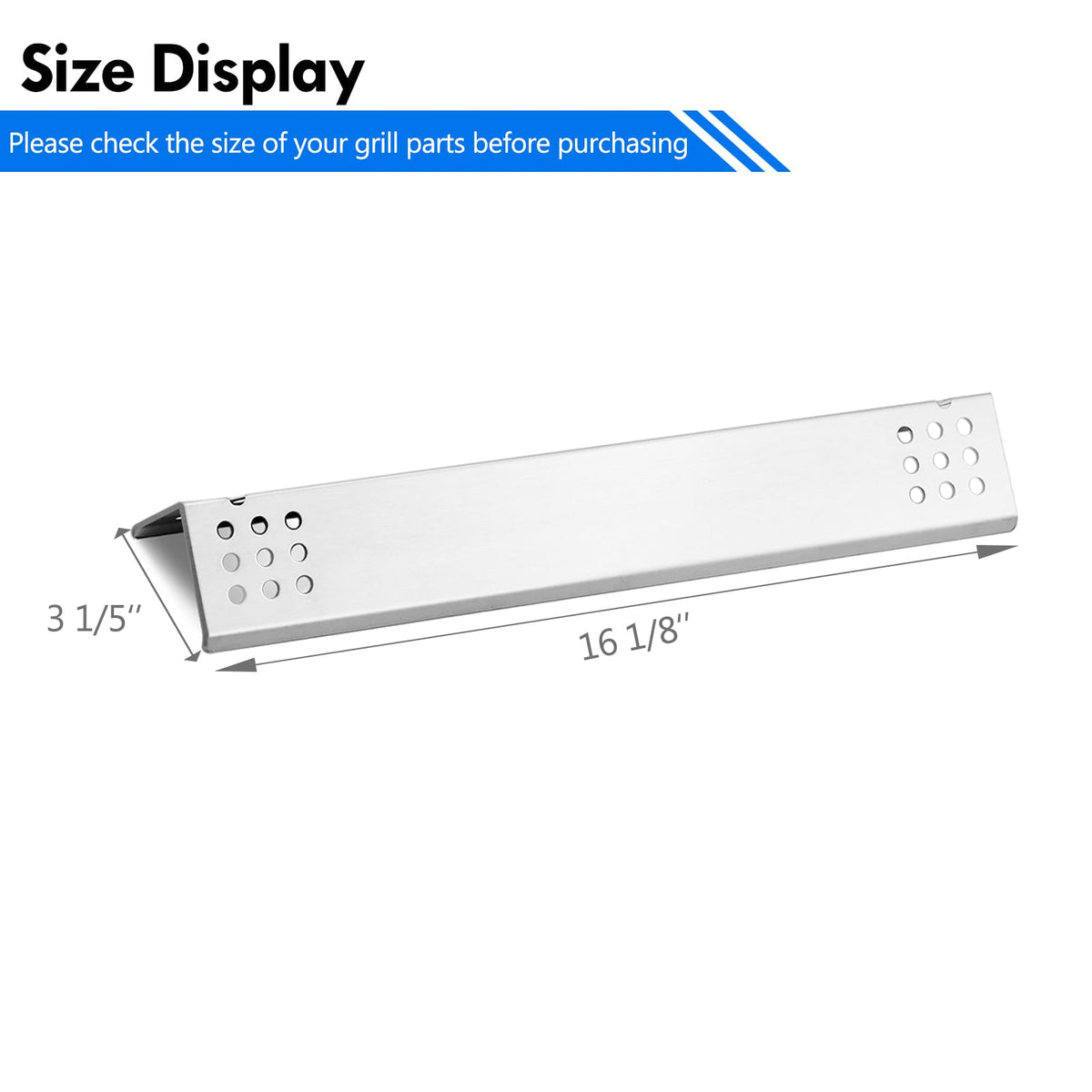 Grillflame stainless steel heat shield plates protect burners from flare-ups