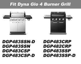 Grillflame heat tent mounted on a Dyna Glo grill demonstrates even heat distribution