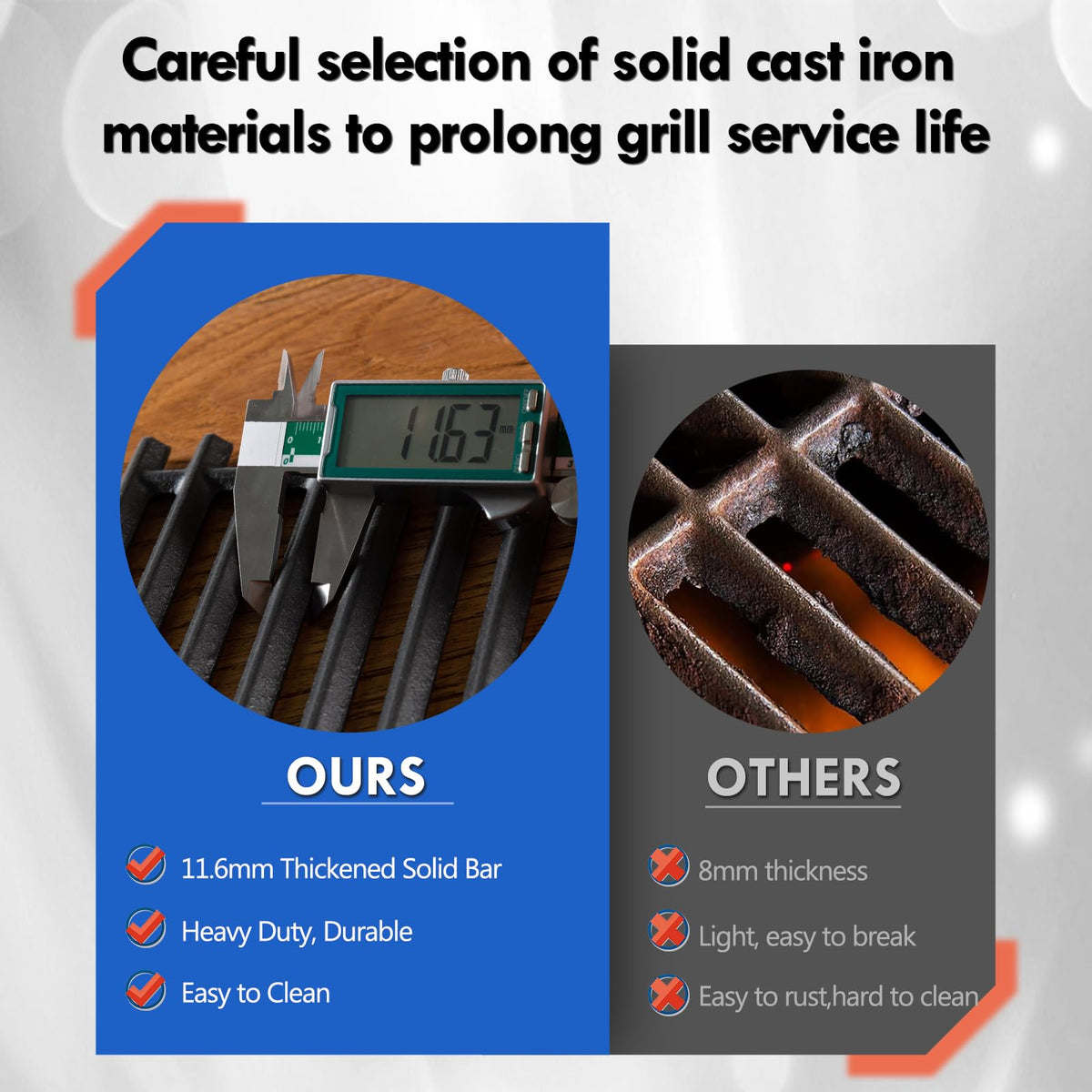Grillflame compatible grates fit Charbroil Tru Infrared 3-burner models.