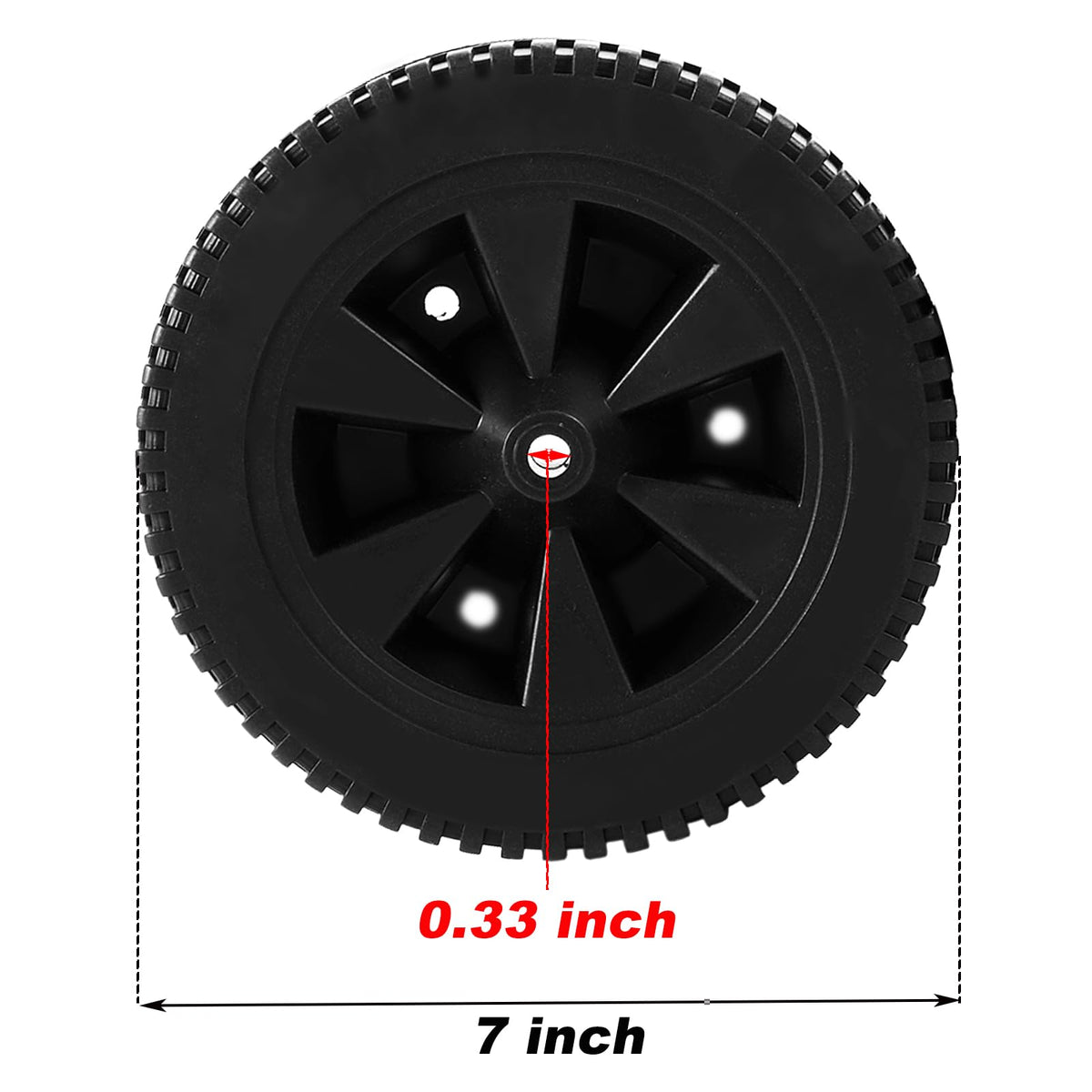 Grillflame G437-0037-W1 plastic wheel close-up shows durable, easy rolling