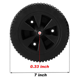 Grillflame G437-0037-W1 plastic wheel close-up shows durable, easy rolling