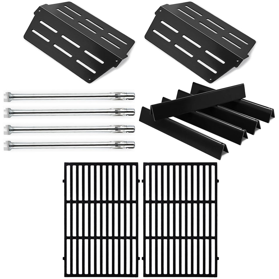 Grillflame Genesis E-330 parts pack shown for Weber replacement, quick restoration.