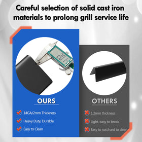 Grillflame Genesis cast iron grates promise long life.