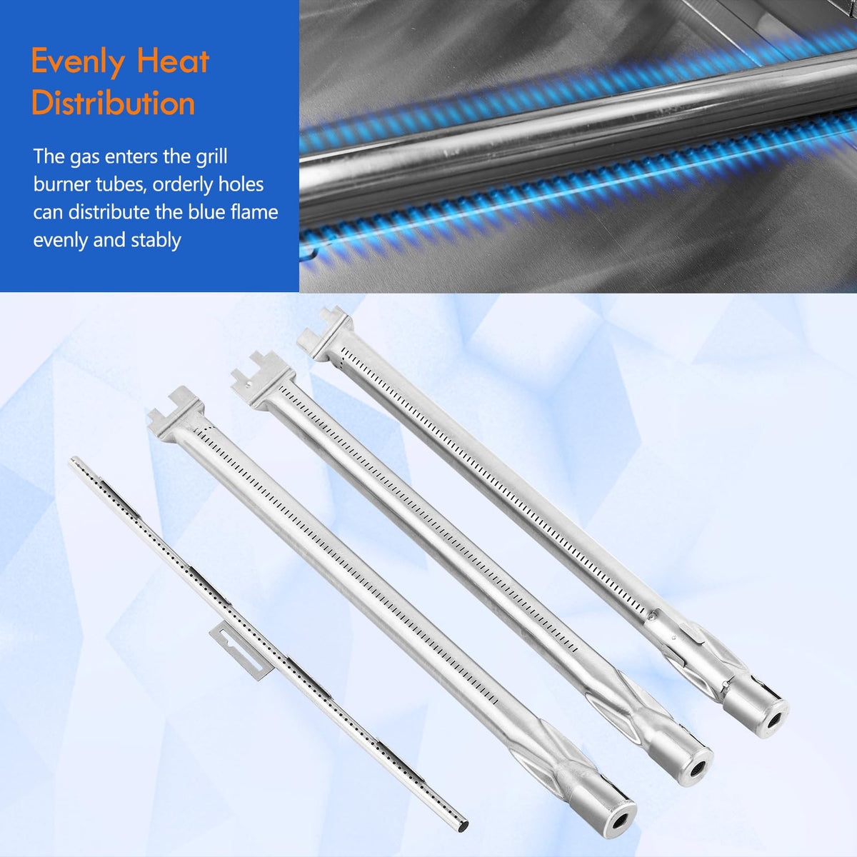 Grillflame Spirit II collection features durable stainless steel components.