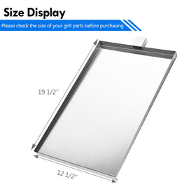 Grillflame SUB025 stainless steel drip pan reduces flare-ups and grease buildup.