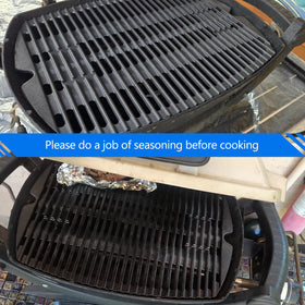 Grillflame q-grate reversible panels: two cooking surfaces in one.